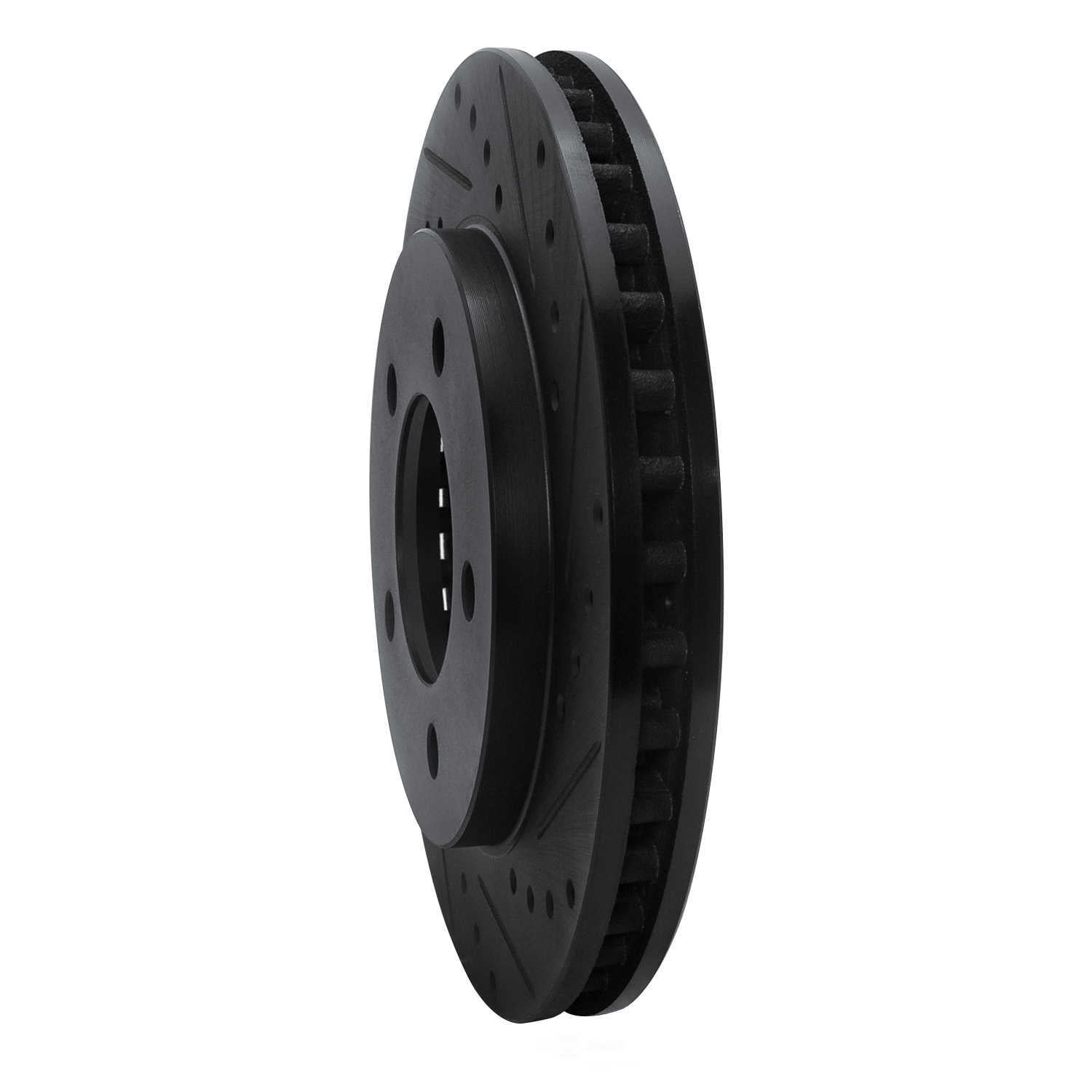 Dynamic Friction Company 633-54176R DFC Brake Rotor - Drilled And Slotted - Black
