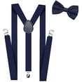 thumbnail image 2 of Suspenders For Men,Women Adjustable Suspends Bow Tie Set Solid Color Y Shape, 2 of 5