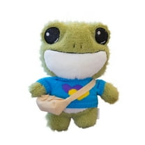 RUIG 10 Inch Green Frog Plush, Soft Frog Stuffed Animal Plush Toy, Kawaii Plush Doll, Cute Plushie with Cloths Toy Gift for Kids Children Birthday