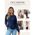 thumbnail image 4 of Eytino Sweaters for Women Long Sleeve Crewneck Pullover Business Casual Tunic Tops, 4 of 10