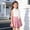 Z01#Pink, variant on Fesfesfes Summer Girls Casual 2 Piece Outfit Set Children's Short Sleeve Solid Color Tops and Skirt Pleated Two-piece Set