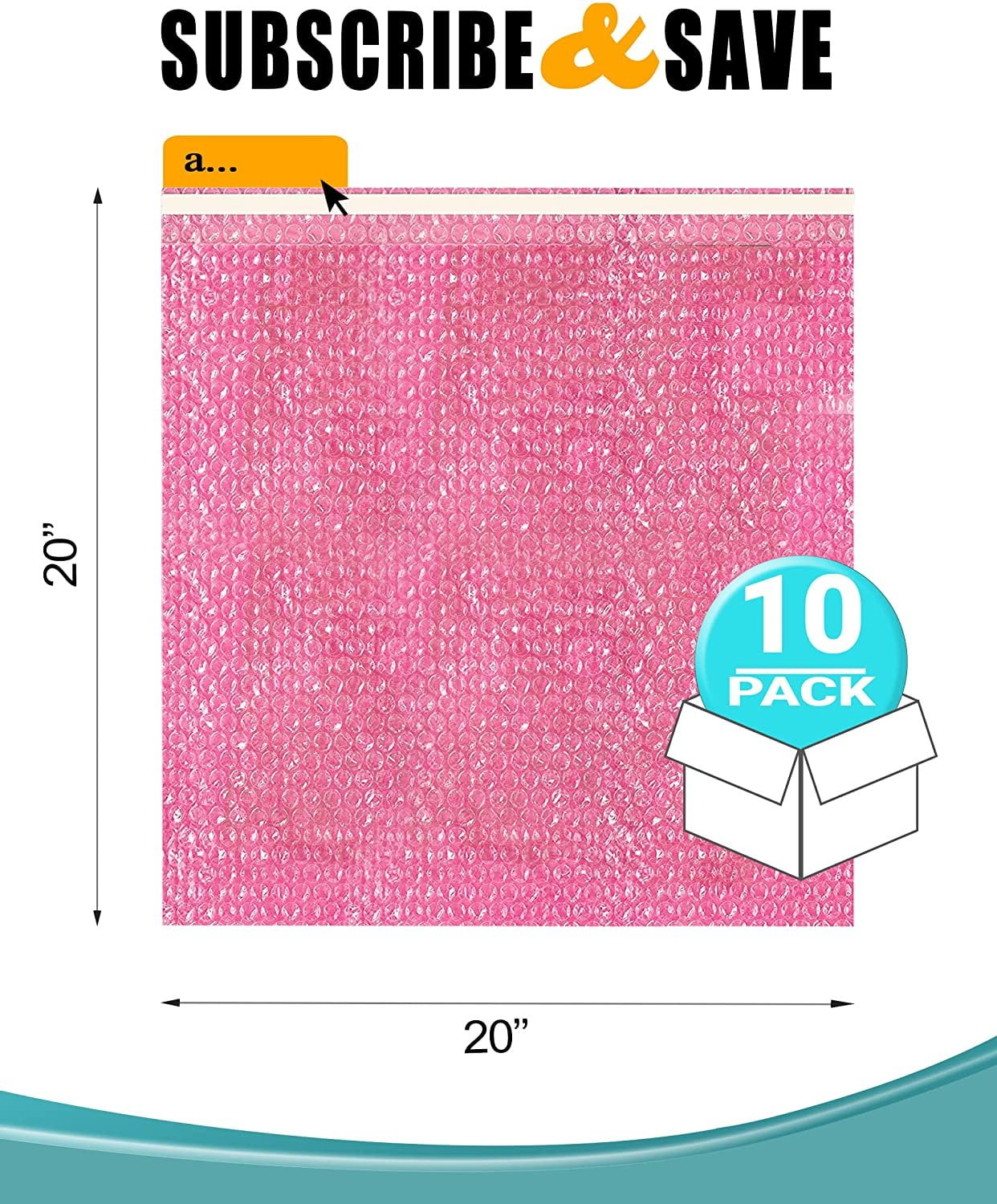 APQ Anti-Static Bubble Out Bags 20 x 20 Inch, Pack of 10 Pink Self Seal  Bubble Pouches, Waterproof PE Anti Static Bubble Bags for Packing  Electronics, Ornaments, Cushioning Sturdy Double Bubble Bag 