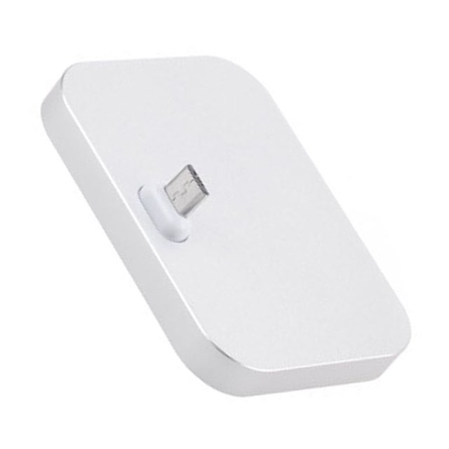 Seitruly Soporte de microcargador de escritorio para teléfono móvil estación de acoplamiento de microcarga para teléfono inteligente Teléfono y Comunicación Plata