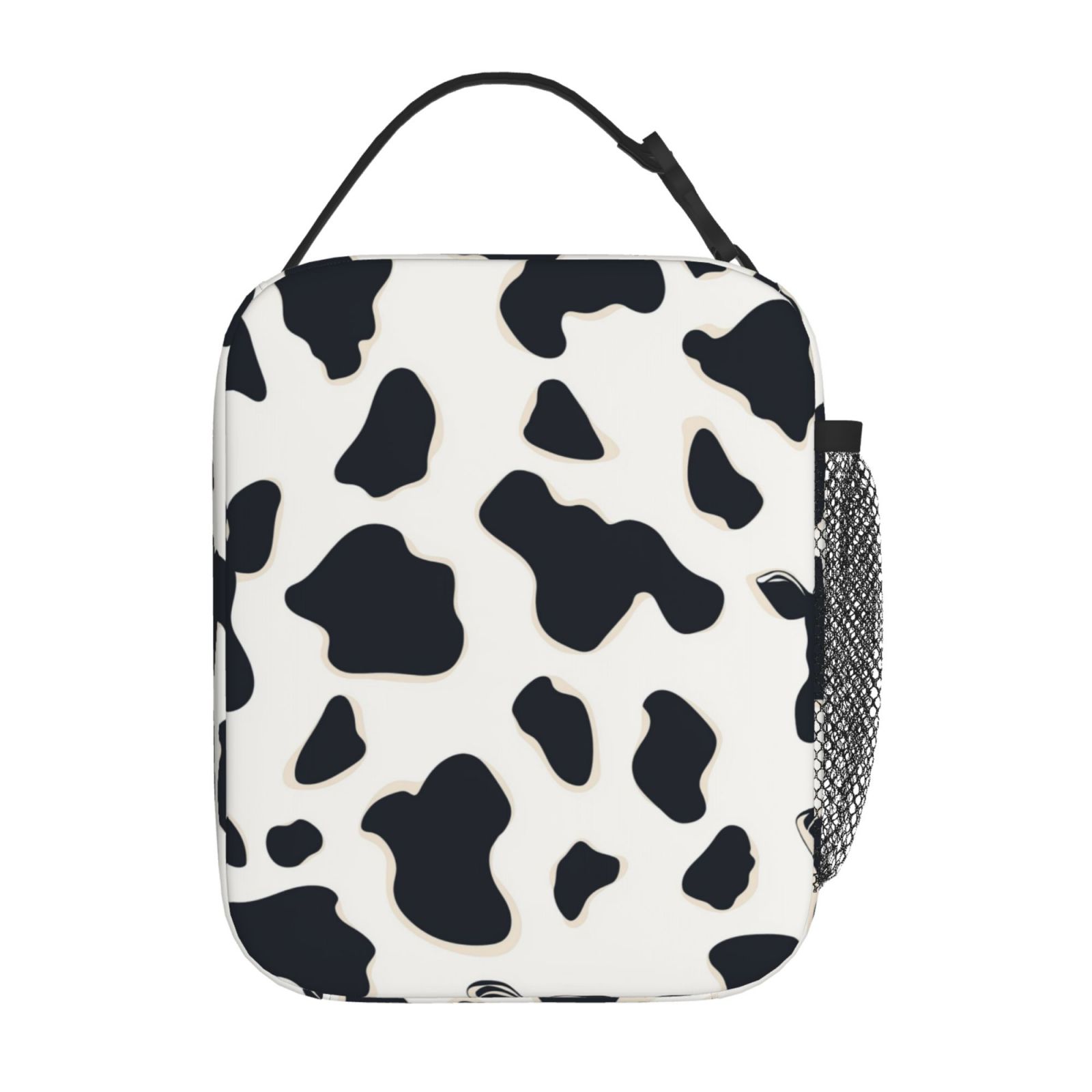 Cow Print Lunch Box Reusable Portable Lunch Bag Tote Bag for Work Picnic Hiking