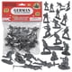 thumbnail image 1 of BMC CTS WW2 German Assault & Medics Plastic Army Men - Figuras de soldados grises de 24 piezas, 1 of 1