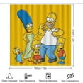 thumbnail image 2 of Simpsons Shower Curtain Set 4 Piece, Set Bathroom Sets with Rugs(Bath Mat,U Shape Mat Toilet Lid Cover Mat) Durable Bathroom Decor, 2 of 8