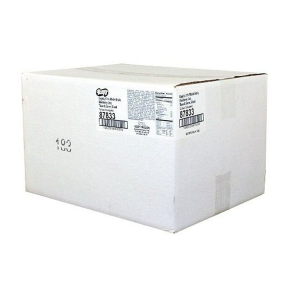 Burry 51 Percent Whole Grain Sliced Blueberry Thaw and Serve Bagel, 2 Ounce -- 72 per case.