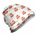 thumbnail image 1 of Fox Unisex Beanie, Vintage Animal Sleeping, Hiking Outdoors, Coral Beige, by Ambesonne, 1 of 1