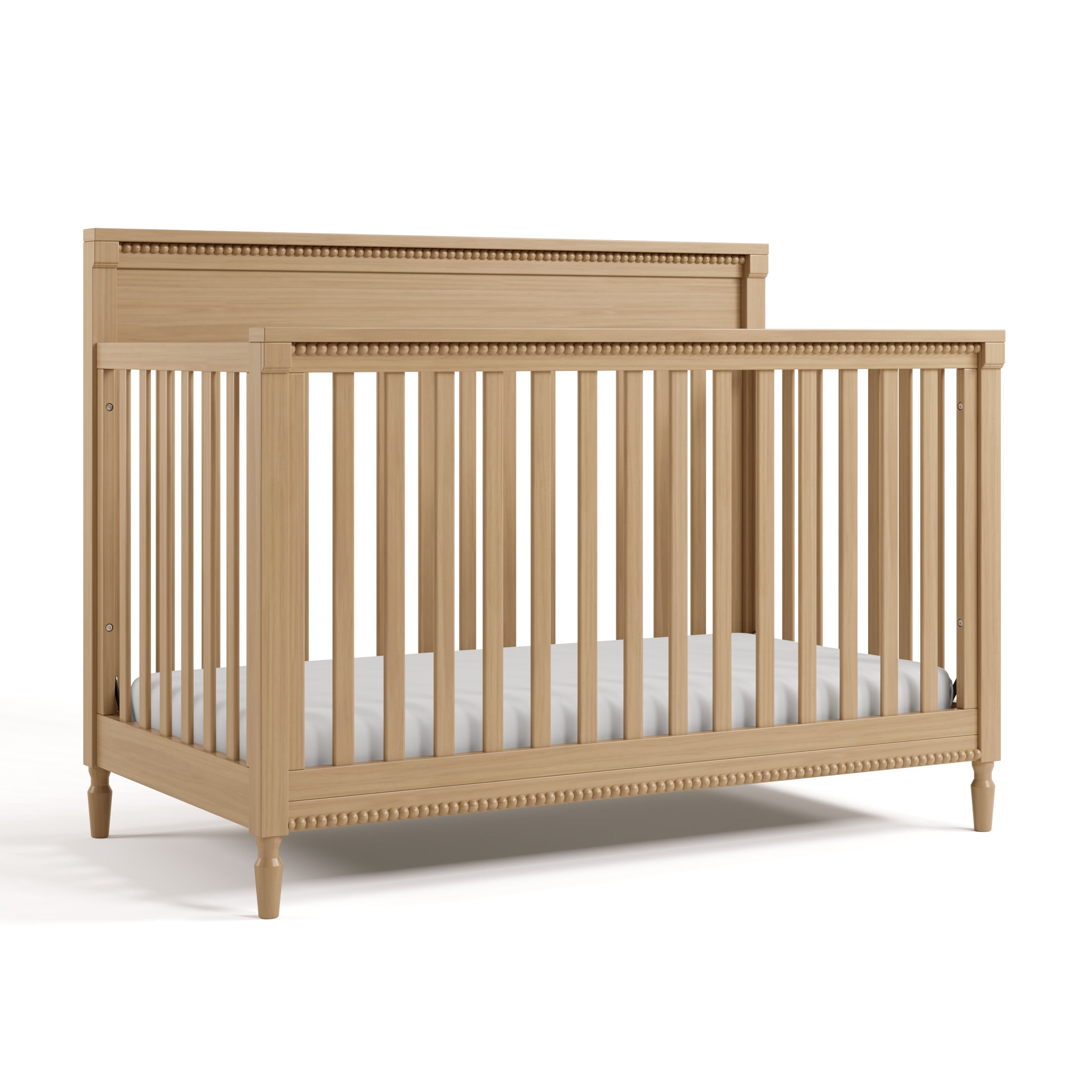 Storkcraft Valencia 5-in-1 Convertible Crib with Bonus Toddler Guardrail, Driftwood