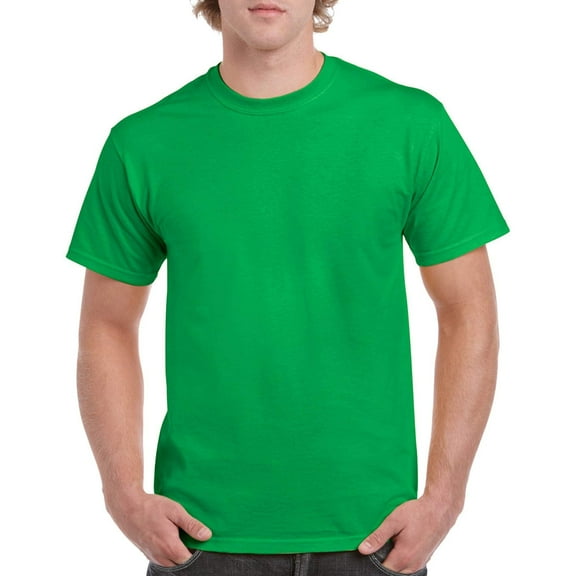 Gildan Mens Heavy Cotton T-Shirt , L, Irish Green (Pack of 2) 2 Irish Green