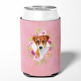 thumbnail image 2 of Jack Russell Terrier #2 Pink Flowers Can or Bottle Hugger, 2 of 5