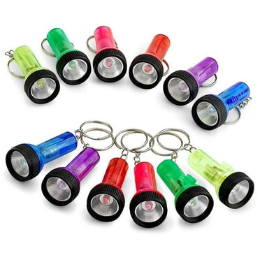 12 Pcs Keyring with Light Pendant Keyring Keychain Flashlight Key Fob