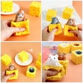 thumbnail image 2 of 3 juguetes sensoriales para apretar con forma de ratón, con forma de taza de queso y ratón, para aliviar el estrés, de colores aleatorios., 2 of 6