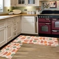 thumbnail image 5 of Boho Kitchen Rugs and Mats Set of 2, Non Slip Backing Pink Kitchen Rug Mid Century Modern Decor Seasonal Farmhouse Abstract Tropical Leaves Bohemian Low-Profile Kitchen Floor Mat 17"X47"+17"X30", 5 of 6