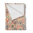 thumbnail image 2 of Geometric Soft Flannel Fleece Blanket, Oriental Floral Display in Old Fashioned Traditional Style Textured Craft Motif, Cozy Plush for Indoor and Outdoor Use, 70" x 90", Multicolor, by Ambesonne, 2 of 5