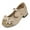 Gold, variant on Girl's Ballet Flats Non-Slip Soft Mary Jane Walking Party Dress Shoes for Toddler/Little Kid/Big Kid Silver for Size 13