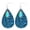 a, variant on QIQUWOHUL Vintage Embossed Leather Water Drop Shape Blue Turquoise Stone Dangle Earrings For Women Mom