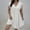 White, variant on ITSAME Women's Smocked Plus Size Dress, Flutter Sleeve Solid Color X-Strap V Neck Summer Casual Flare Dresses Black 5XL