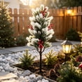 thumbnail image 5 of 2 Pack Artificial Plants with Ground Spike |Flower Bush for Outdoor Courtyard Garden Landscaping | Realistic Plastic Greenery for Home Porch Balcony Decor |Artificial Shrub for Indoor Decoration, 5 of 7