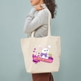 thumbnail image 3 of CafePress - White Easter Bunny Banner Tote Bag - Unisex Canvas Tote Bag, Beige, 1-Piece, 3 of 7