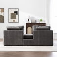 thumbnail image 4 of 82.68" Wide Extra-Large Double-Seater Sofa, Chenille Upholstered with 4 Pillows, for Bedroom, Living Room, Window Seat, Gray, 4 of 11