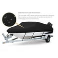 thumbnail image 2 of Seamander 420 Denier Heavy duty Waterproof Boat Cover, Fits boats 16'-18.5'L x 94"W, V-Hull Fishing Ski Boat Pro Bass Inboard Outboard Trailerable Boat Covers , Black, 2 of 5