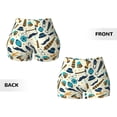 thumbnail image 6 of Yiaed Fathers day Print Women's Athletic Shorts Running Shorts Sporty Short High Waisted Elastic Workout Shorts for Yoga Gym Running & Sports -Large, 6 of 8