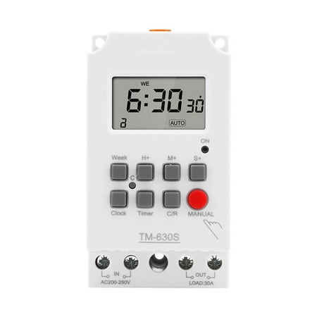 

Second Setting Digital Timer Switch 24Hr 7 Days Weekly Programmable Time Relay