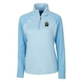 thumbnail image 2 of Women's Cutter & Buck Light Blue FIU Panthers Forge Tonal Stripe Stretch Half-Zip Pullover Top, 2 of 3