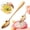 Red, variant on NUOKO Grapefruit Spoon Stainless Steel Fruit Spoon, Stainless Steel Spoon, Serrated Edge Ice Cream Scrape Cut Spoons for Fruit Dessert Cheese Vegetables Kitchen Tool with Non-stick Plating