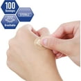 thumbnail image 6 of MED PRIDE Sheer Adhesive Bandages for Wounds Plastic Sterile First Aid Strips, 7/8" 100-Pack, 6 of 7