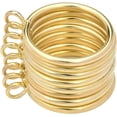 thumbnail image 4 of HWZWT 60" Rod Gold 49" Eyelet UrbanMingle Metal Curtain Rings, 4 of 5