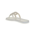 thumbnail image 3 of Women's Ring Shaped Rhinestone Encrusted Square Toe Jelly Sandal 20587, 3 of 6