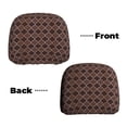 thumbnail image 6 of Kdxio Brown Gold Grid Pattern Print 2 Piece Car Head Rest Covers Set Auto Front/Rear Seats Headrest Cover Universal Fit Most Cars,Sedan, SUV, 6 of 9