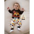 thumbnail image 4 of BemeyourBBs Baby Boy Thanksgiving Outfit Turkey Letter Print Rompers and Pants Hat, 4 of 9