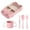 Pink, variant on Come With Cutlery And Cup， Car Shaped Tableware Set For Kitchen And Dining Table Car Dinner Tray Fiber For Boys And Girls With Separate Plates Cutlery And Water Cup Plate Mat Set Outdoor Place Mates