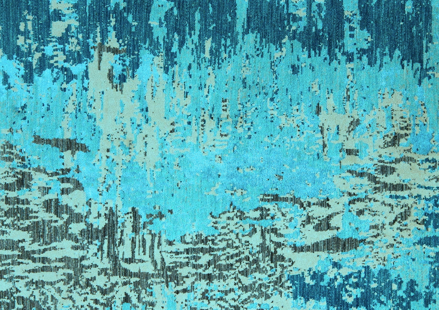 Ahgly Company Indoor Rectangle Abstract Light Blue Modern Area Rugs, 4