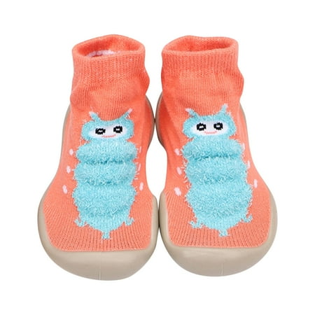 

shpwfbe shoes toddler caterpillar non-slip first walkers elastic baby socks