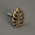 thumbnail image 5 of Zeckos Cast Iron Monstera Leaf Drawer Pull Tropical Cabinet Knobs Set of 6, 5 of 5