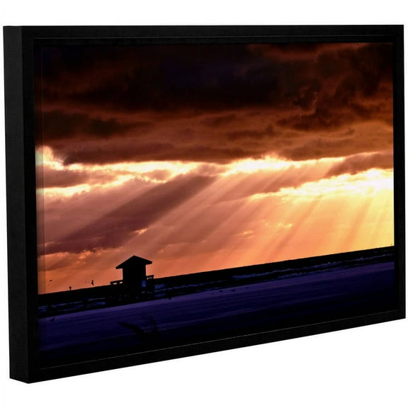 ArtWall Lindsey Janich "Sunset 1" Gallery-Wrapped Floater-Framed Canvas