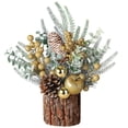 thumbnail image 1 of Hatisan de mesa para árbol de Navidad con adornos redondos rojos, 2 unidades, 1 of 7