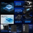 thumbnail image 3 of Computadora Escritorio Completa Xtreme PC Gaming Intel N100 16GB SSD 240GB Monitor 21.5 WIFI Black ideal para punto de venta, trabajo administrativo y uso diario, 3 of 6