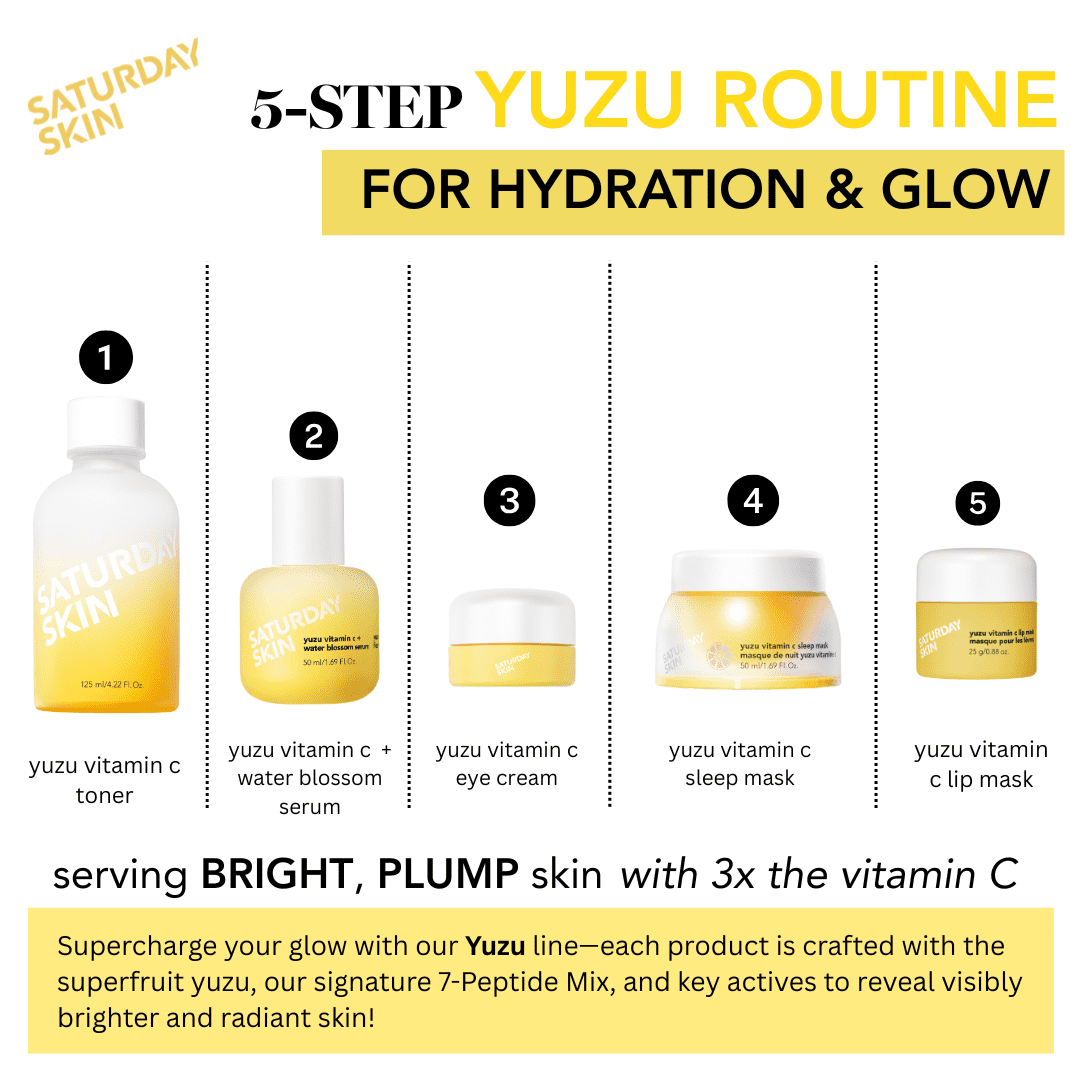 Vitamin C Serum For Face From Yuzu - Brightening Formula With Hyaluronic Acid 7 Peptide Mix And Niacinamide, Deeply Hydrate, Improve Uneven Skin Texture, Vegan, Korean Skin Care (50 ml)
