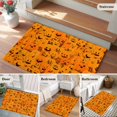 thumbnail image 5 of 2x3 Ft Entryway Area Rug, Orange Halloween Kitchen Rug Runner Washable Floor Mat, Horror Pumpkins Evil Bat Non Slip Indoor Door Mat Throw Carpet for Bathroom Living Room Bedroom, 5 of 8