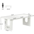 thumbnail image 2 of Tribesigns 71" Modern Dining Table for 6 to 8 People, Wood Kitchen Table for Dining Room, White, 2 of 5