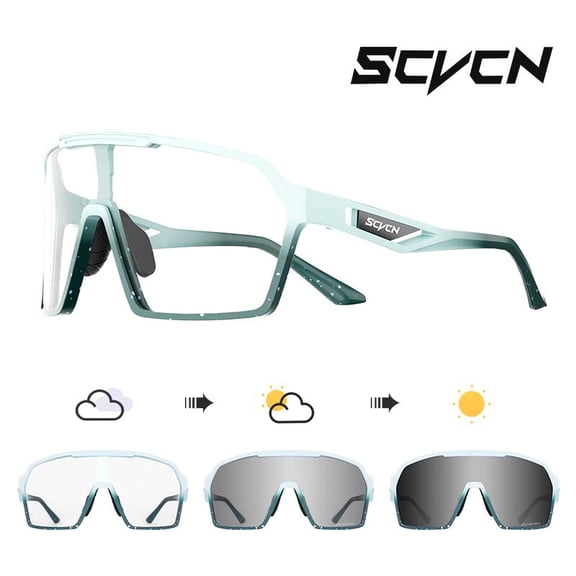 SCVCN Photochromic Cycling Glasses Outdoor Sport For Men Women Eyewear MTB Bike Cycling Driving Glasses Fishing Running Hiking Riding Glasses Camping Eyewear UV400