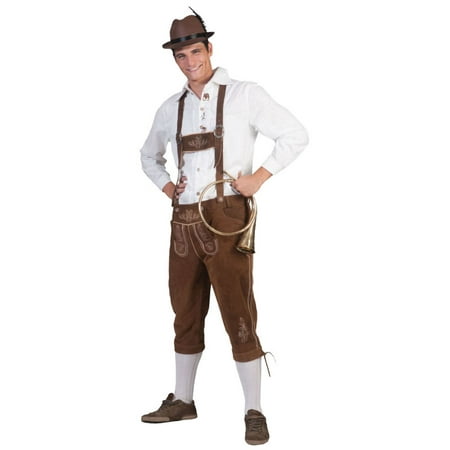 Hickory Brown Tirol Bernd Men Adult Pants Halloween Costume - Large