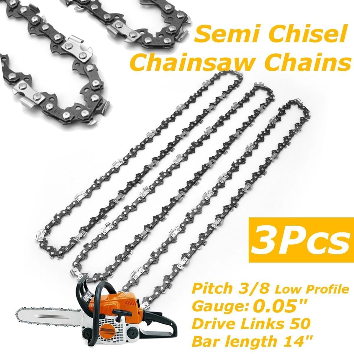 3PCS 14 Inch Chain Saw Chain For Stihl 