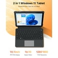 thumbnail image 3 of CHUWI 2 IN 1 Tablet Laptop Hi10 X2 with Keyboard Kickstand 8GB DDR5 256GB SSD,Intel Core i3 (up to 3.9GHz), 10.1" LCD Screen Tablets Windows 11 PC WiFi 6, BT 5.3, 3 of 15