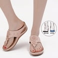 thumbnail image 6 of HAOTAGS Womens Summer Wedge Sandals with Arch Support Slide Sandals Casual Beach Shoes Pink Size 5.5, 6 of 8